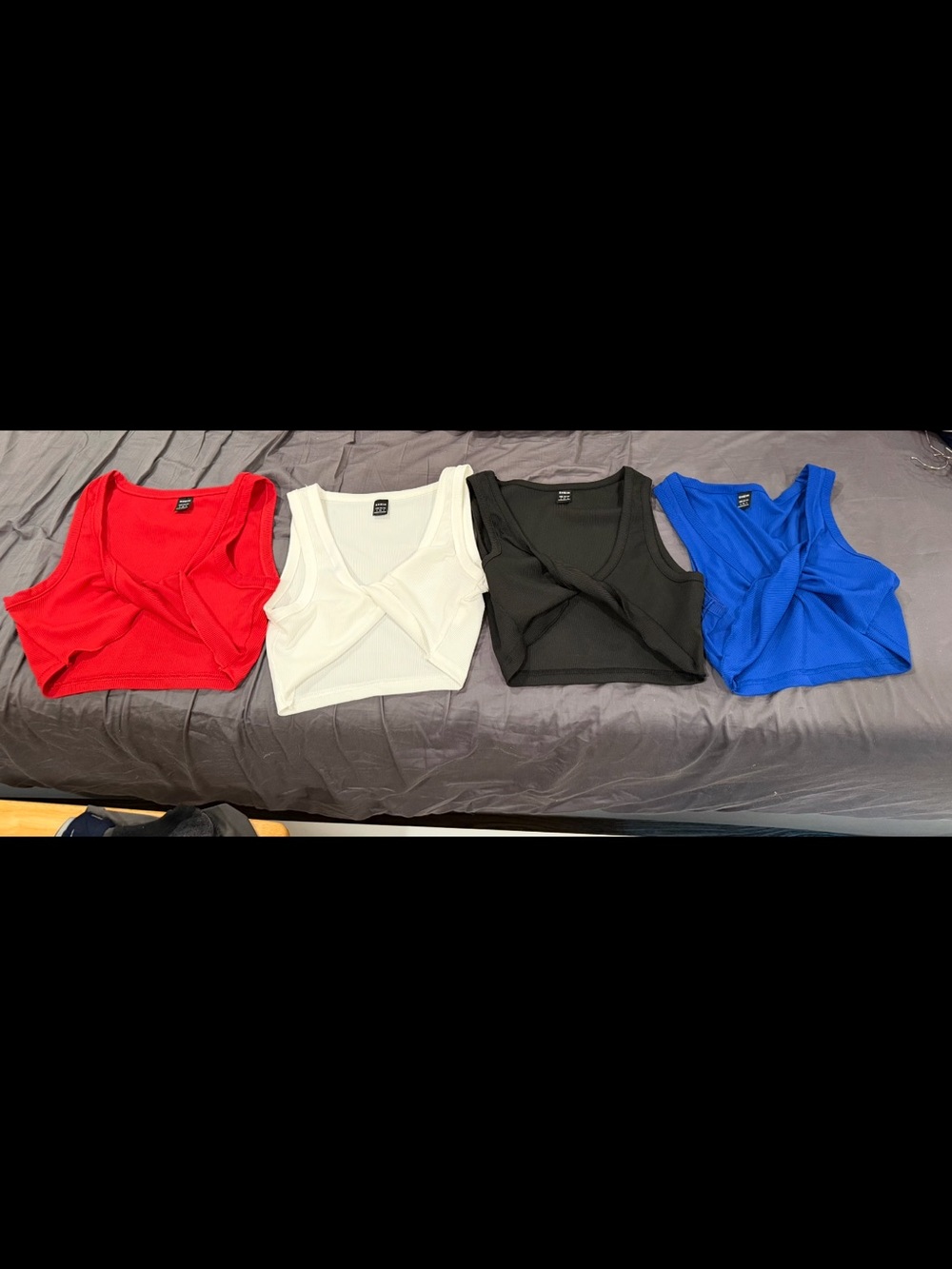 Never worn Women's Twist Front Tank Top - Red, White, Black, Blue
